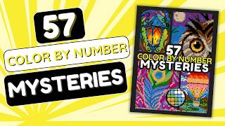 57 COLOR BY NUMBER Mysteries: MYSTERY MOSAICS Full Flip Through | Serge Whitehill