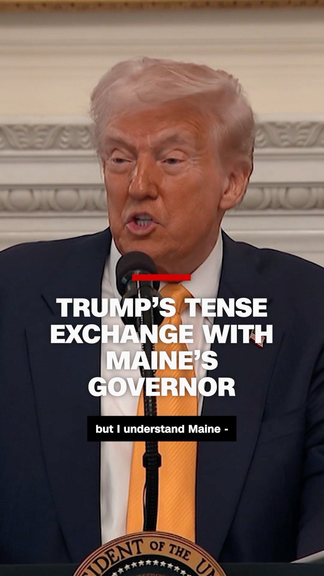 Trump threatens Maine’s federal funding in tense exchange with state’s governor