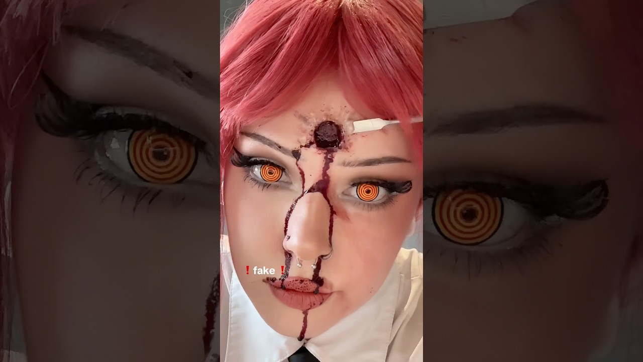 asmr ✨ #cosplay #makeup #sfx #chainsawman #makima