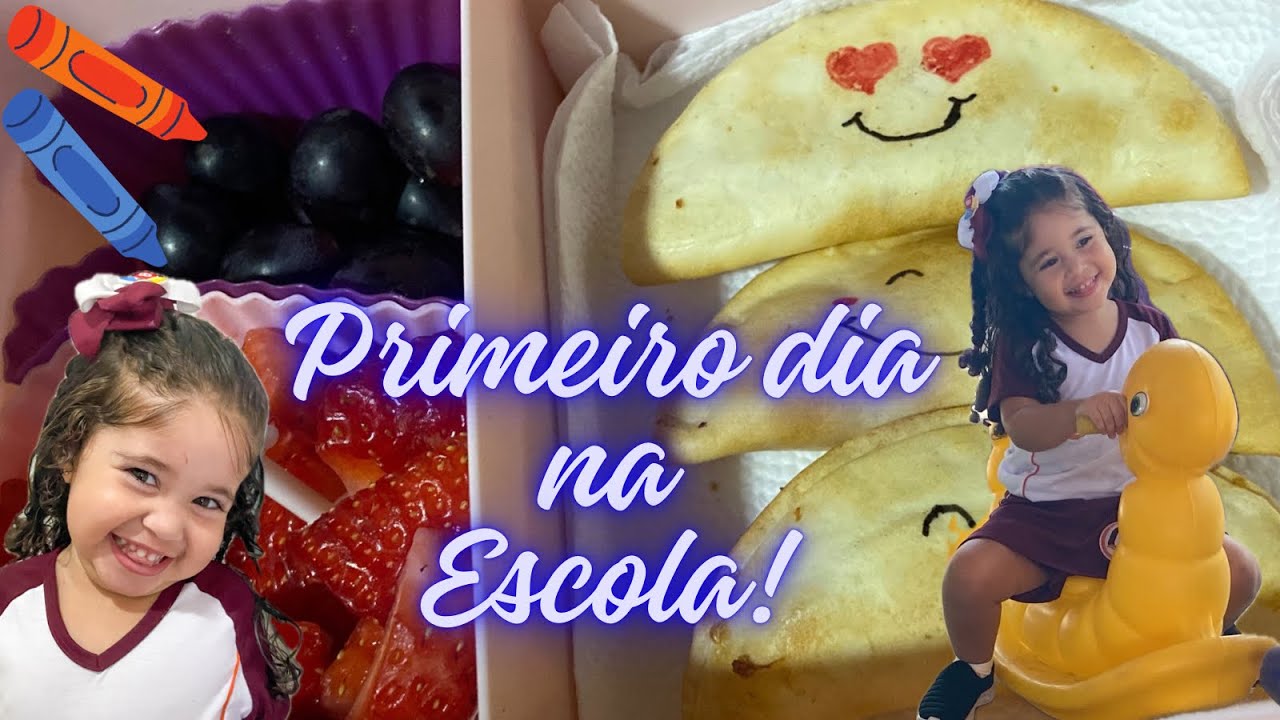 VLOG-Primeiro dia de aula da minha filha de 2 anos| lancheira criativa ...