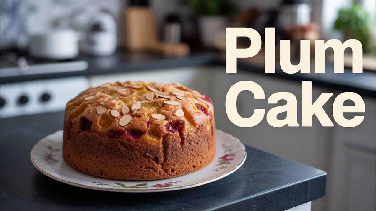 Soft & Moist Plum Cake Recipe | Bakery Style Homemade Cake Without Oven Easy & Perfect 🎂
