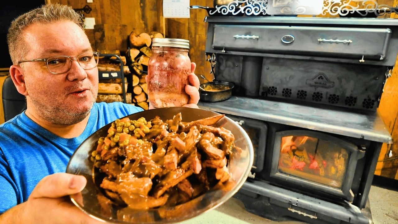 Traditional Newfoundland Bottled Rabbit with Fries and Gravy