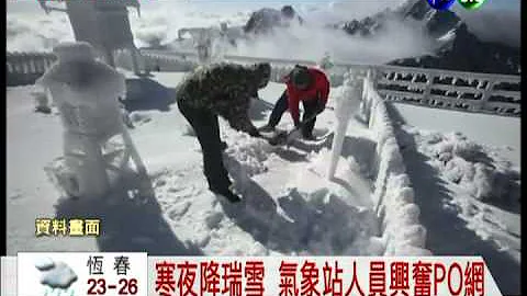 下雪了! 白头玉山积雪4公分 - 天天要闻
