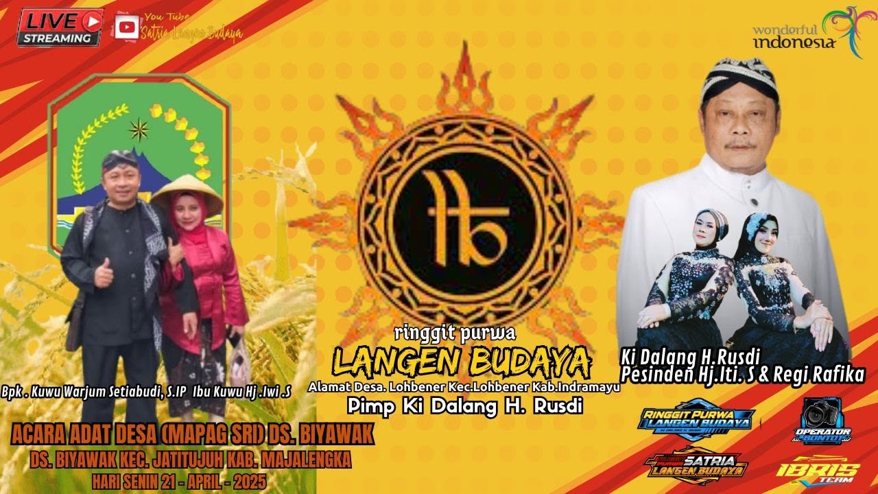 🎦LIVE MALAM | RINGGIT PURWA LANGEN BUDAYA | ACARA MAPAG SRI | DS. BIYAWAK- JATITUJUH - MAJALENGKA