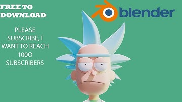 Rick Sanchez : FREE RIGGED AND READY FOR ANIMATION  MODEL IN BLENDER 3.4