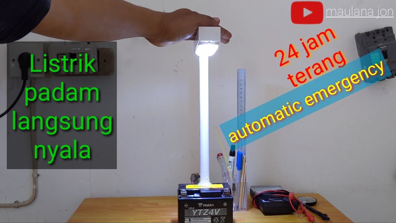 CARA MEMBUAT LAMPU EMERGENCY OTOMATIS | how to make an automatic