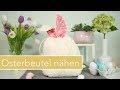 Osterkörbchen / Hasenbeutel nähen für Ostern mit kostenlosem Schnittmuster