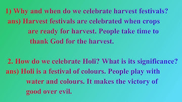 GRADE 2, EVS, LESSON 9  - TIME TO CELEBRATE