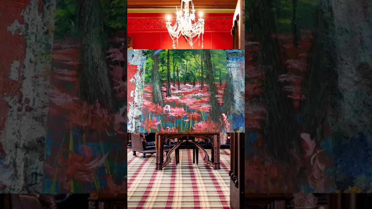 油絵】【桃色の曼珠沙華 】 #油絵 #手書き #アート #絵画 #絵