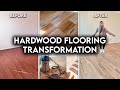 REFINISHING DATED HARDWOOD FLOORS | Transformation From Start To Finish