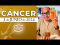 CÁNCER | Horóscopo de hoy 3 de Junio 2024 | La vida te da sorpresas, sorpresas te da la vida