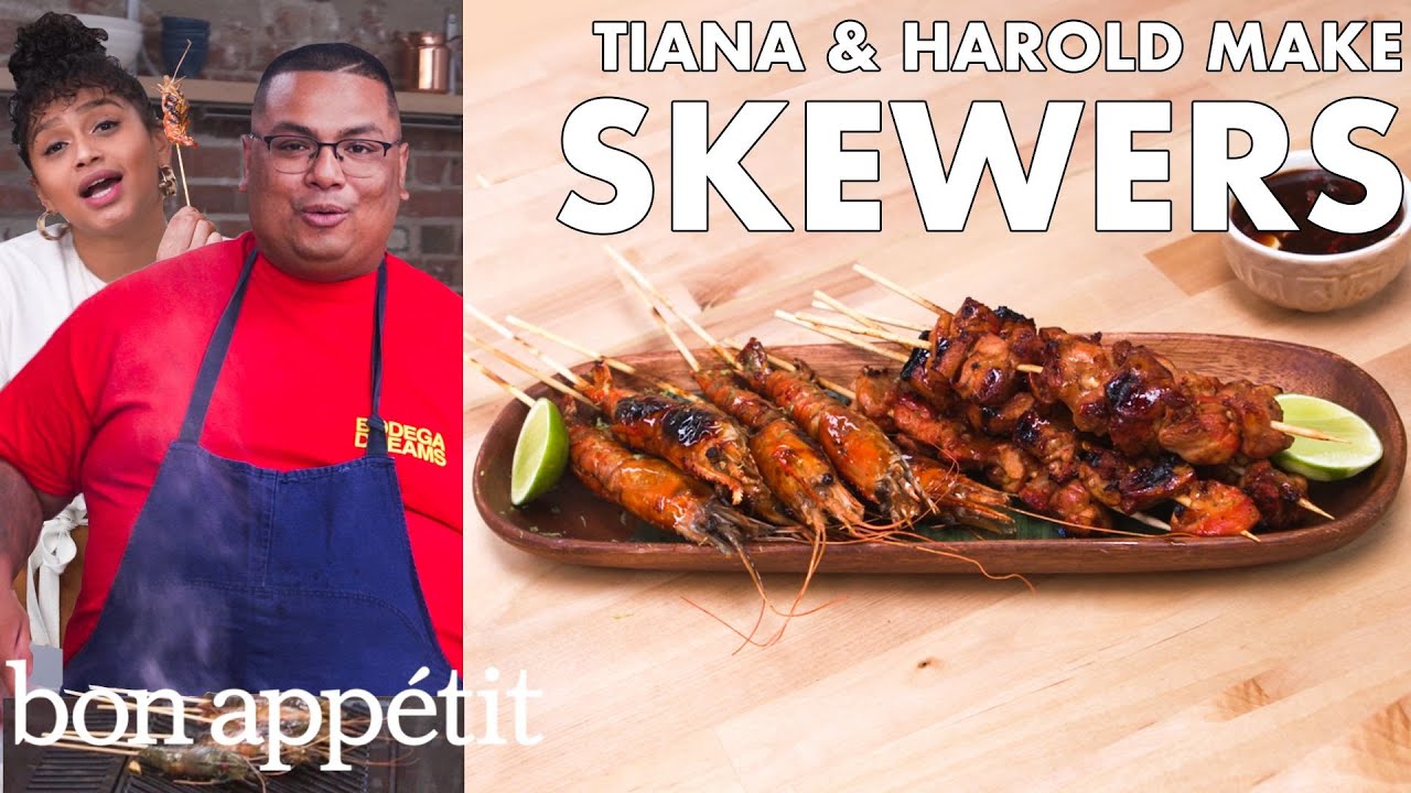 Tiana & Harold Make Skewers Two Ways   From The Home Kitchen   Bon Apptit