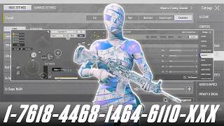 NEW UPDATE 4.3🔥BEST SENSITIVITY CODE + CONTROL SETTINGS BGMI/PUBG MOBILE