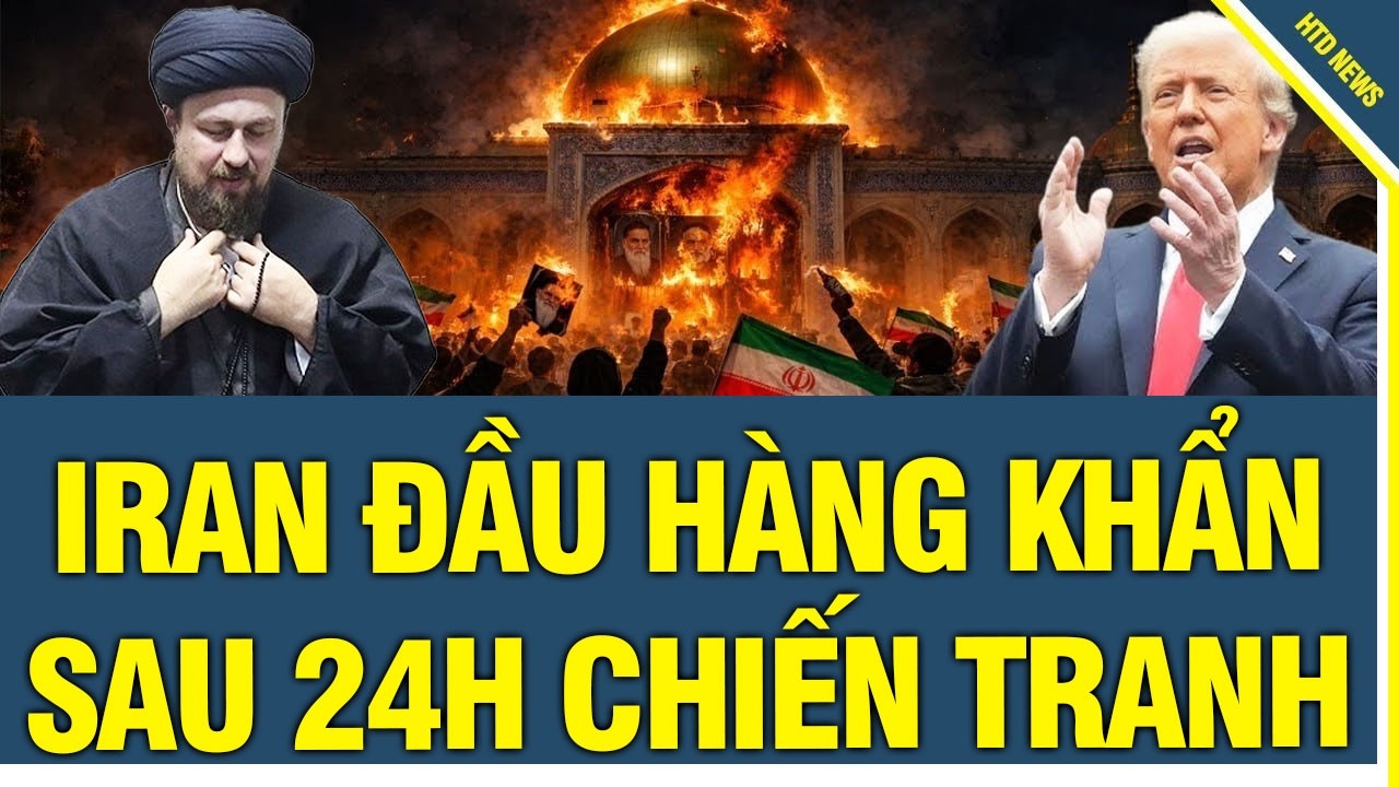 🔥 Iran ĐẦU HÀNG khẩn cấp sau 24h, 2.000 mục tiêu bị xóa sổ, chiến đấu cơ NỔ TUNG, chiến hạm BỐC CHÁY