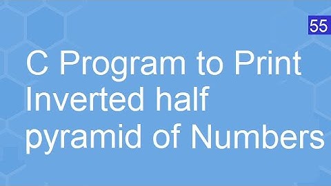 C Program to Print Inverted half pyramid of numbers