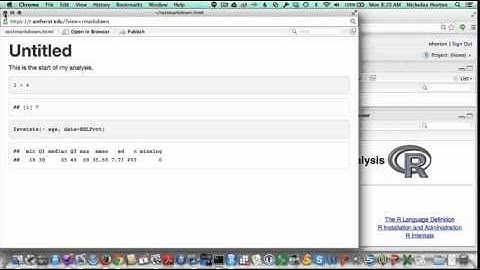Getting started with RStudio: second steps with R Markdown