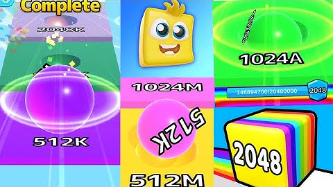MAX LEVELS- Ball Run 2048 vs Ball Run Infinity vs Happy Cube 2048 gameplay walkthrough #ballgamezone