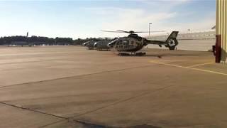 AirMed medical helicopter Eurocopter EC-135 takes off on a rescue mission!