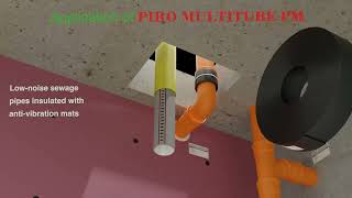 Intumescent Wrap - Piro MULTITUBE PM - Application - Pirosystem