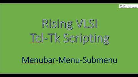 menubar menu in tcl/tk
