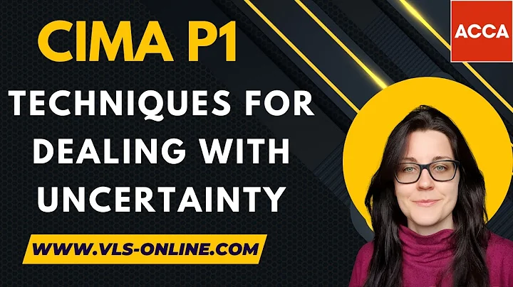 CIMA P1 Sensitivity Analysis Example |  Techniques for Dealing with Uncertainty