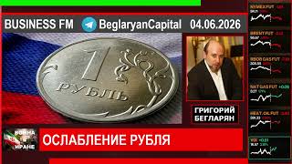 Григорий Бегларян: ОСЛАБЛЕНИЕ РУБЛЯ (04.06.26) #РЫНКИ #РУБЛЬ #МИНФИН #ЦБ #ДЕНЬГИ #ФИНАНСЫ #БЕГЛАРЯН