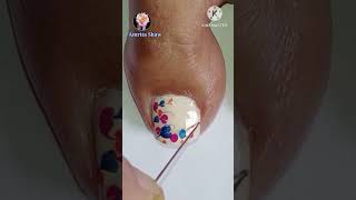 Colourful Drag Marble Toe nail art design #nailsbyamrita #easytoenailart #Shorts