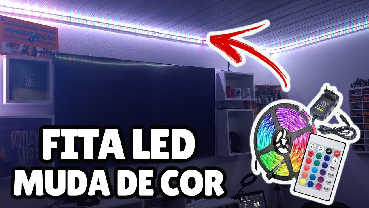 INSTALANDO 20 METROS DE FITA LED RGB NO TETO DO MEU QUARTO! - YouTube
