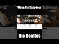 When I'm Sixty-Four the Beatles Guitar Chords #Shorts