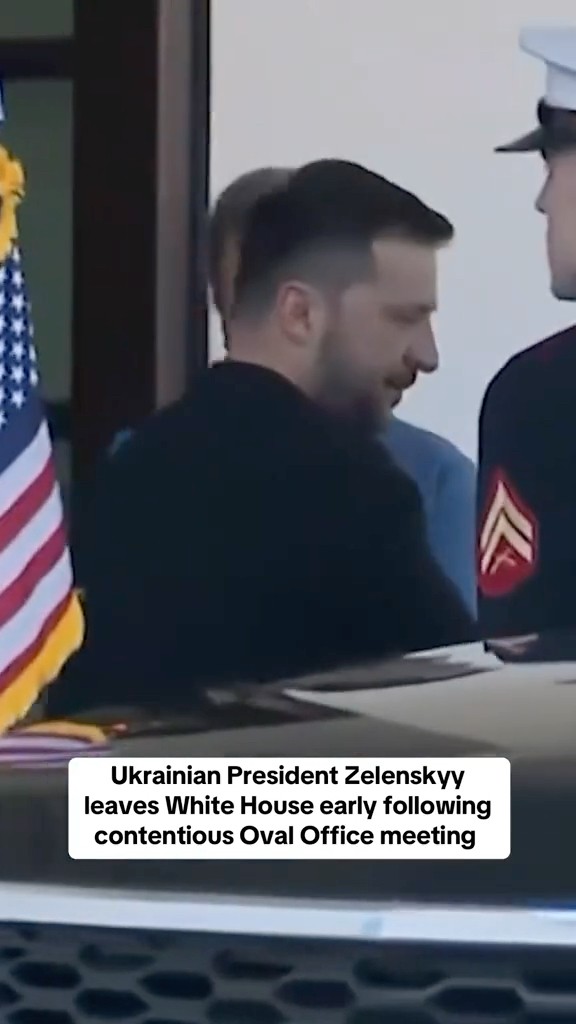 Zelenskyy leaves White House early following contentious Oval Office meeting #shorts