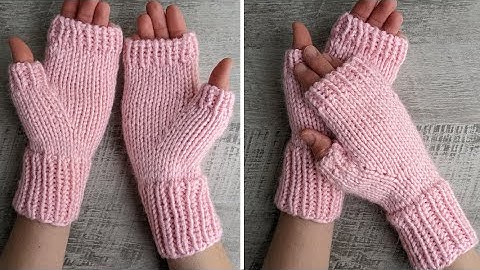 Knit Fingerless Gloves (Hand Warmers) || Knit Fingerless Mittens