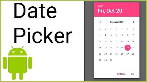 Trabajando con DatePicker