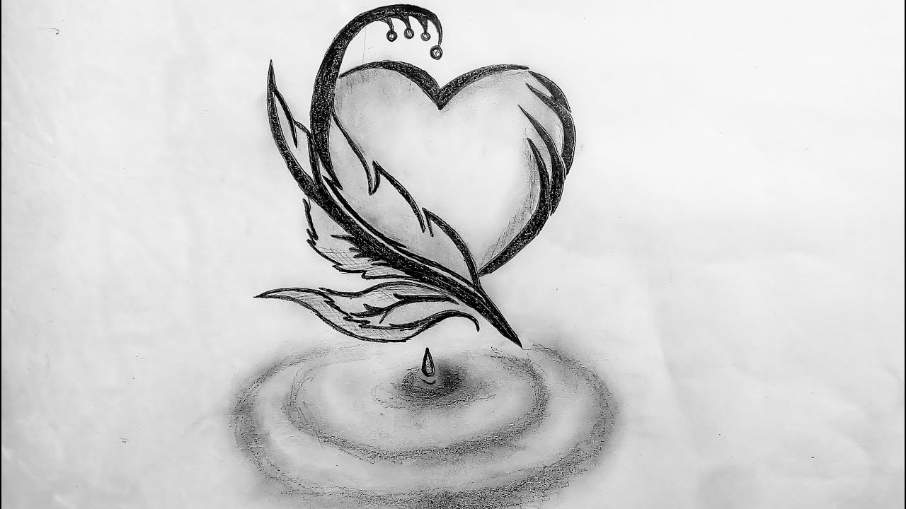 How to Draw Heart with Beautiful Creation - YouTube