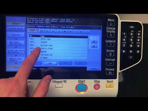 Konica Minolta - Delete Email Address Book Entry