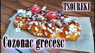 Se desface fasii , e pufos si foarte aromat: COZONAC GRECESC (TSOUREKI)