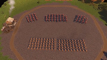 100 Imperial Stadswacht vs 60  Lancer (Equal Res) AoE III :DE