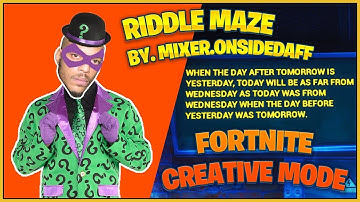 Riddle Maze By Mixer-OnsideDaff - Fortnite Creative Mode