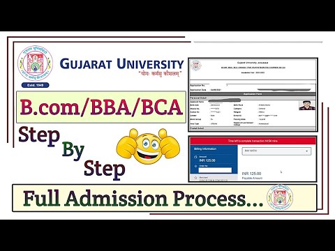 Gujarat University B.com/BBA/BCA Step by Step Admission Guide | How to fill G.U Admission form B.com