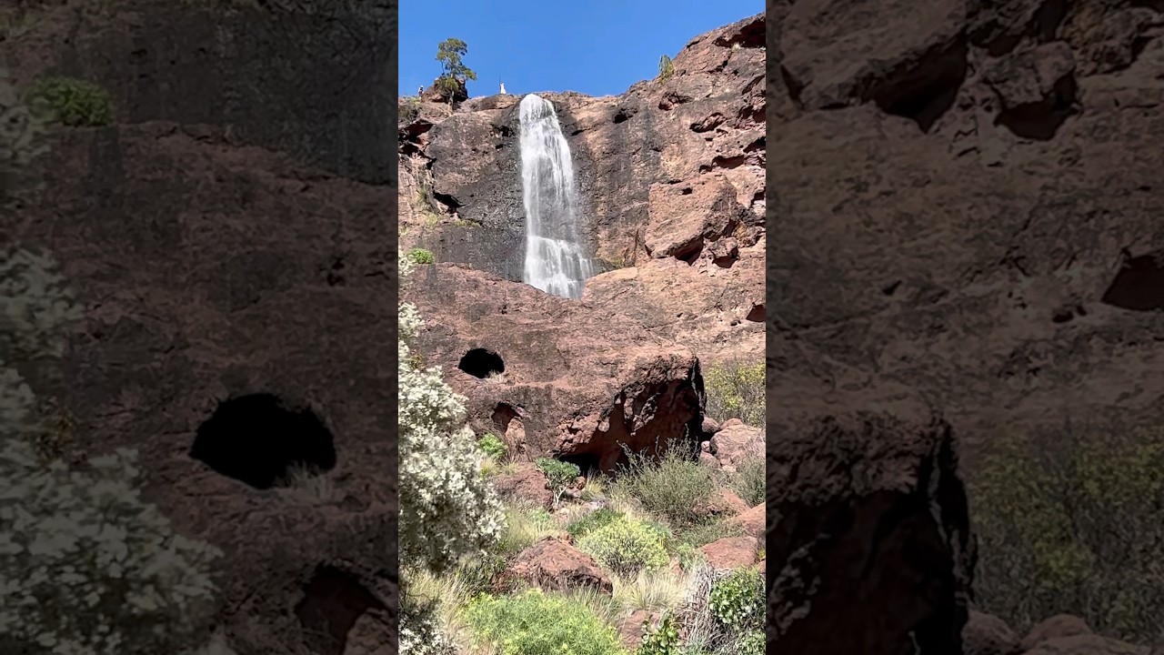 💦Los Azulejos Waterfall in Gran Canaria #LosAzulejosWaterfall #GranCanaria #es