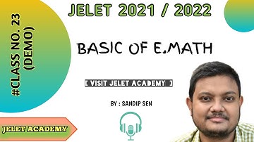 JELET 2021 / 2022 DEMO CLASS OF BASIC MATH BY JELET ACADEMY JELET RESULT,JELET COUNSELLING