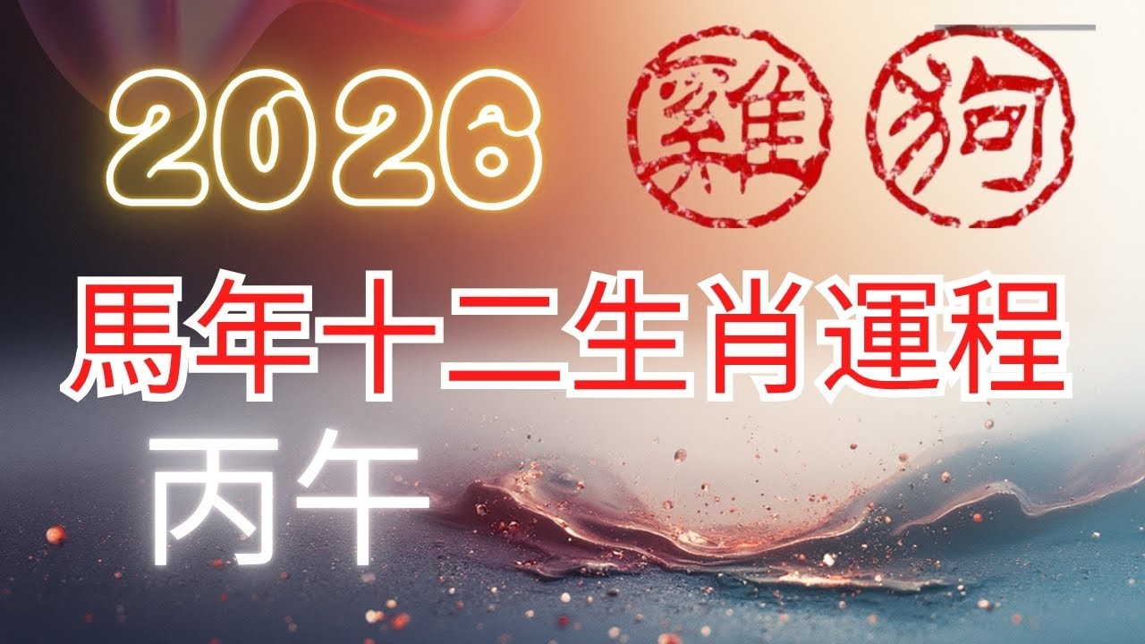 方榮與大姑媽Ep.356 - 2026 (丙午年) 馬年十二生肖運程 : 雞、狗  (中文字幕）