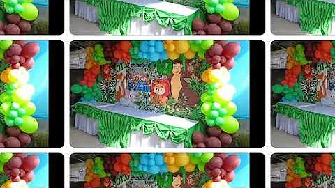 Jungle Safari Themed Party decor (Buffet set up) Lucas @1 & Christening