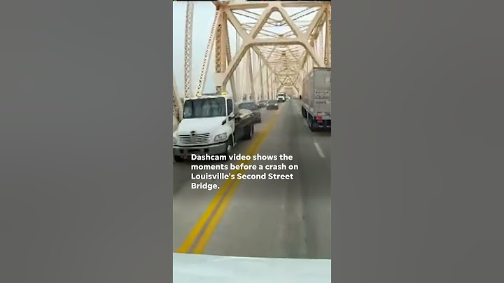 Dashcam footage shows the moments before a crash that left a truck dangling off a bridge #Shorts