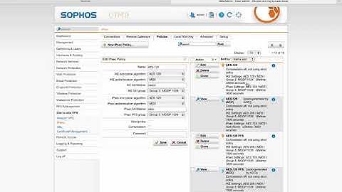 08  Sophos XG Firewall Networking Site to Site IPsec VPN PreShared Keys
