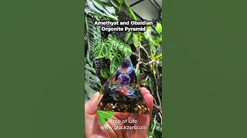 Orgonit Pyramide –Amethyst, Obsidian, Tree of Life orgonite pyramid❤️ | Energie & Schutz #meditation