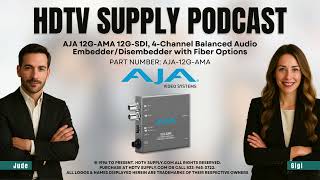 AJA 12G-AMA 12G-SDI, 4-Channel Balanced Audio Embedder/Disembedder with Fiber Options