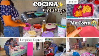 ACCIDENTE en la COCINA || LIMPIEZA EXPRES || Lonche + Cocina Conmigo ‍