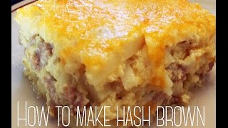 How to make a cheesy bacon hash brown casserole recipe