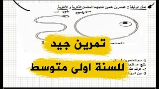 اولى متوسط تمرين جيد لتحضير الاختبار علوم الطبيعة و الحياة