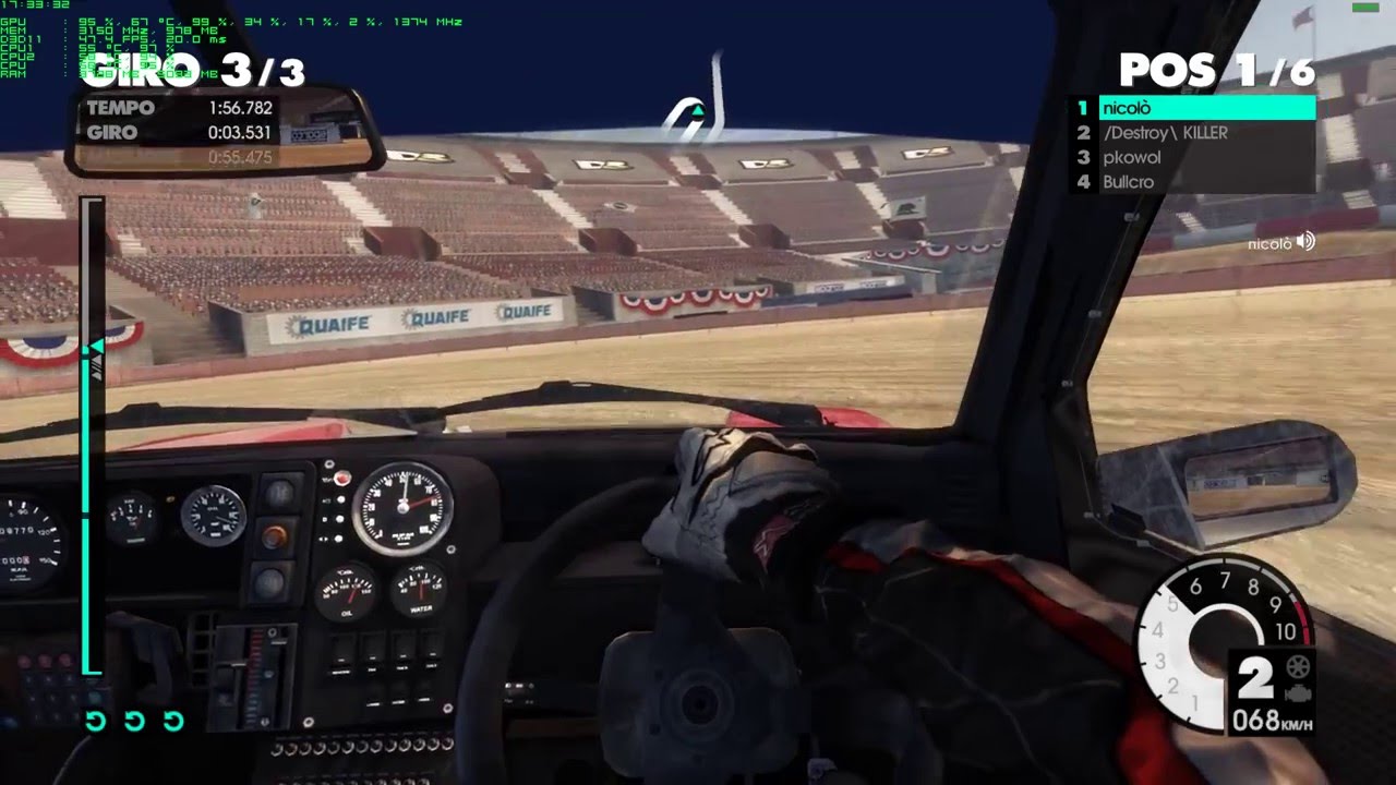 Dirt 3 PC Gameplay - Online Multiplayer RallyCross Arena L.A. - Full HD 1080p60 DX11 Max Settings